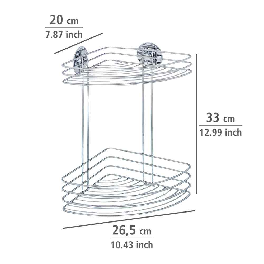 Étagère d'angle à 2 niveaux à fixer Turbo-Loc®