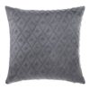 Coussin losanges flanelle Gris ardoise