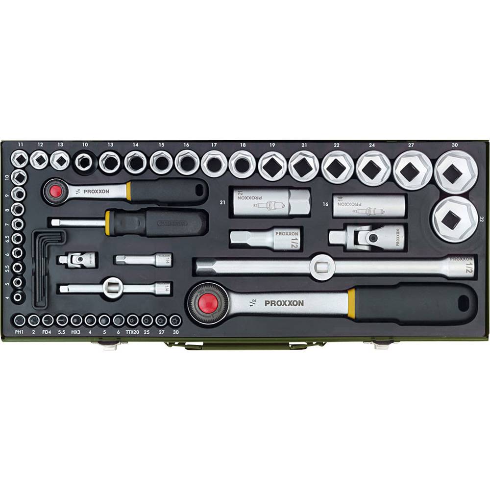 COFFRET COMPLET AVEC CLIQUET 1/4&Prime; » ET 1/2&Prime; »