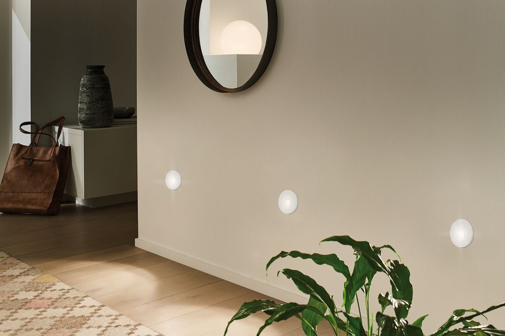 ENCASTRE MURAL ROND BLANC
