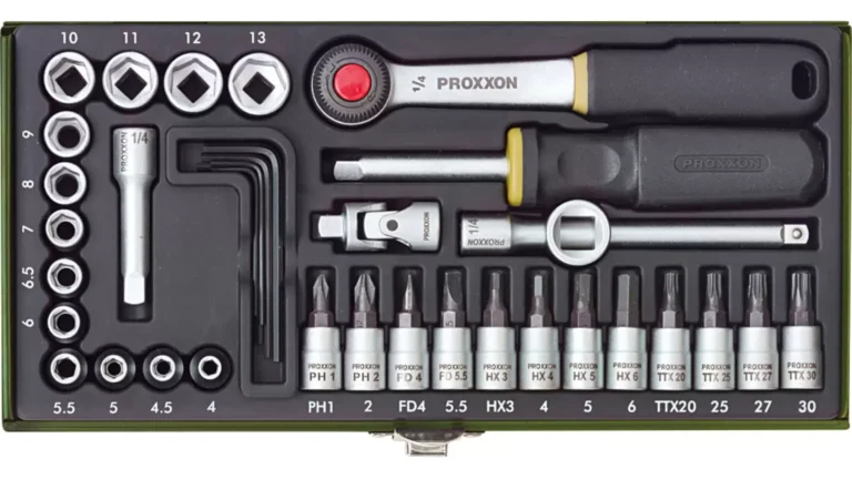 COFFRET POUR LA MÉCANIQUE DE PRÉCISION AVEC CLIQUET 1/4", 36 PIÈCES