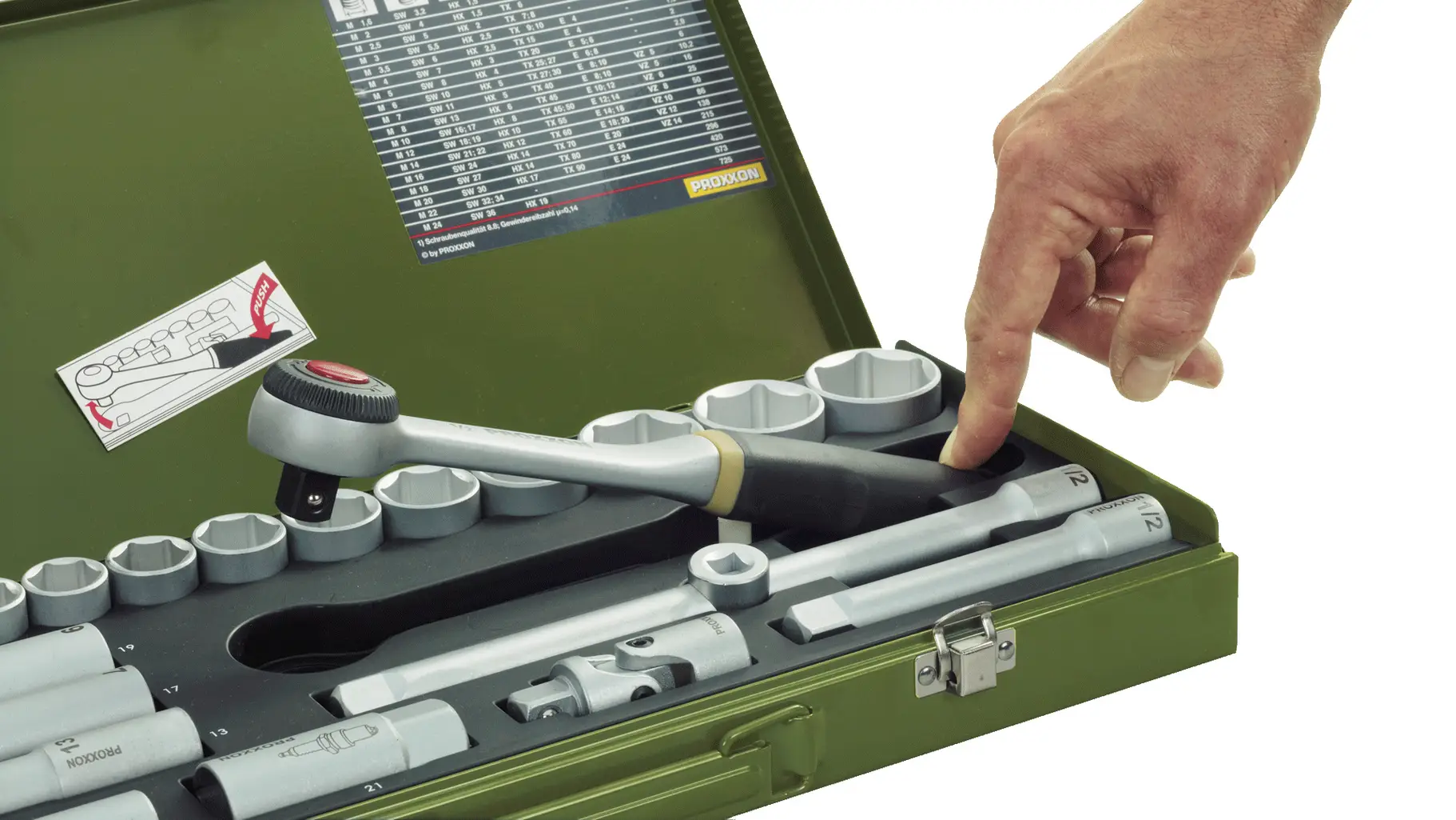 COFFRET POUR LA MÉCANIQUE DE PRÉCISION AVEC CLIQUET 1/4&Prime;, 36 PIÈCES