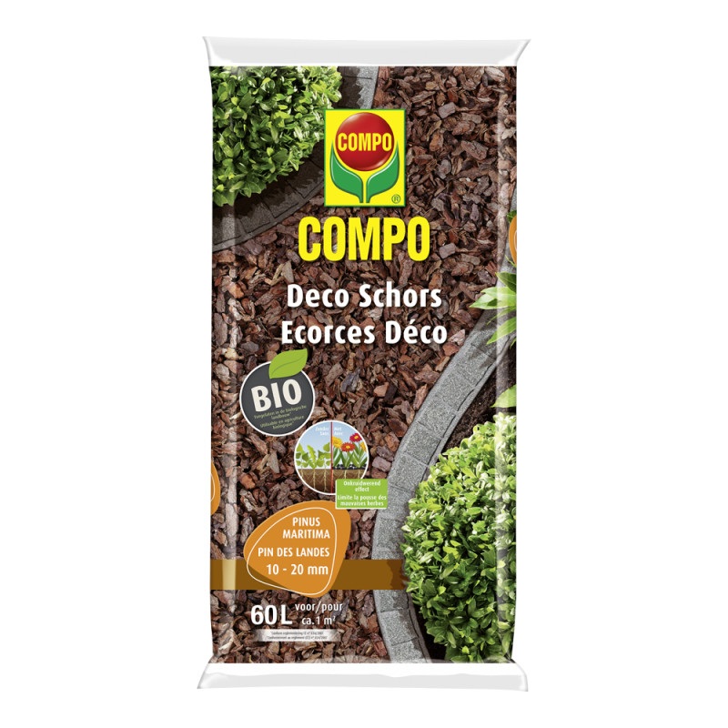 ECORCES DÉCO PINUS MARITIMA 10 – 20 MM 60 L COMPO