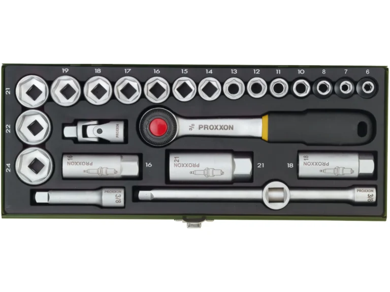 COFFRET COMPACT AVEC CLIQUET 3/8",  24 PIÈCES