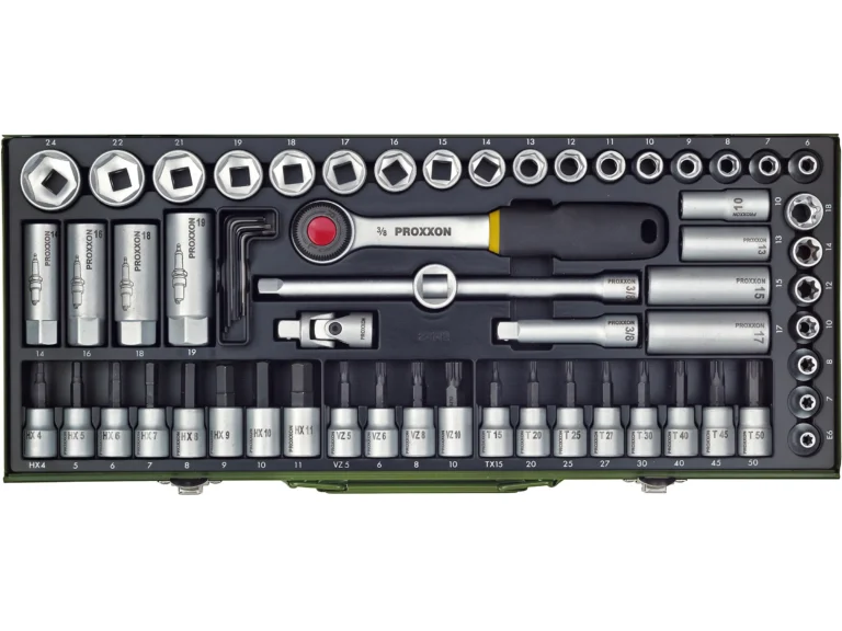 COFFRET SUPER COMPACT AVEC CLIQUET 3/8",  65 PIÈCES