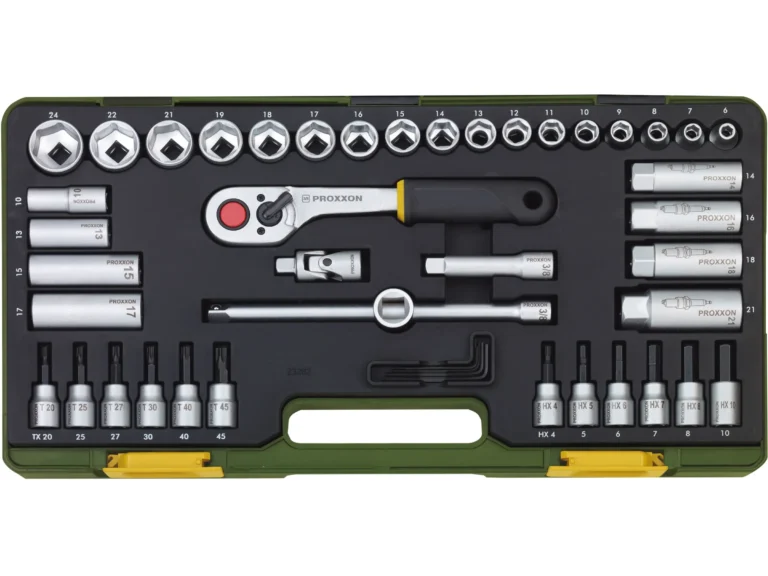 COFFRET COMPACT AVEC CLIQUET 3/8", 47 PIÈCES