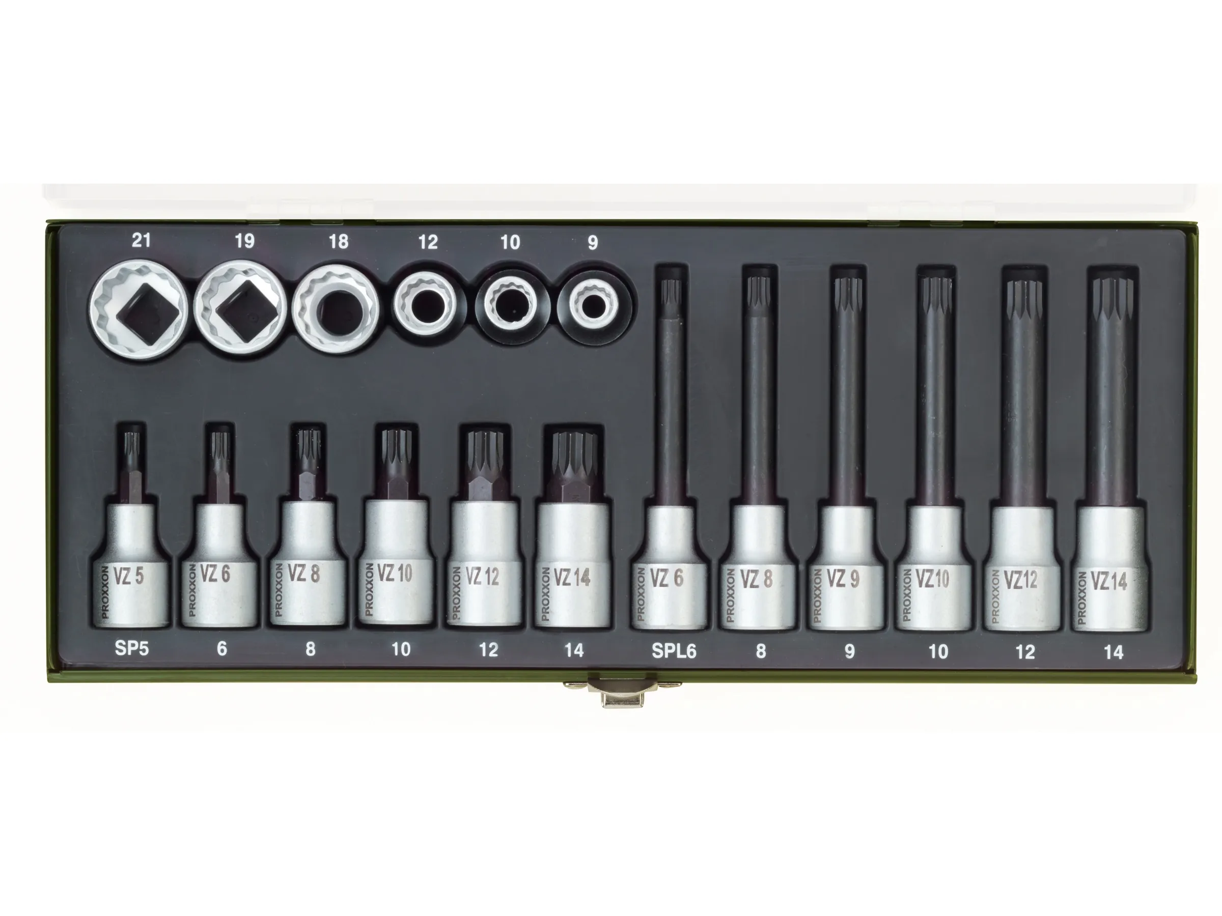 JEU SPÉCIAL POUR VIS À DENTURE MULTIPLE XZN, 18 PIÈCES
