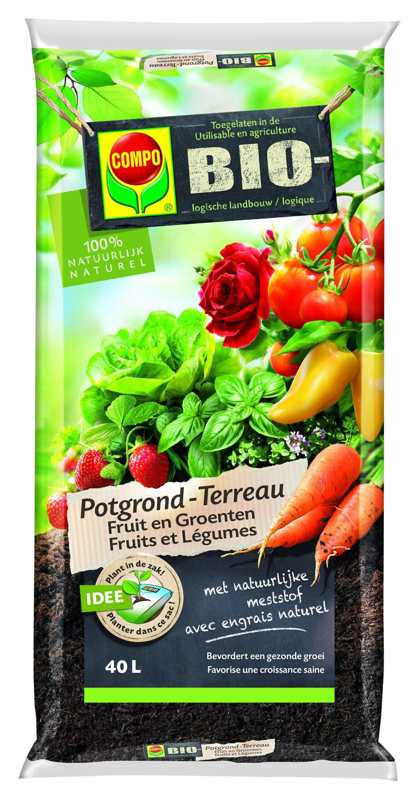TERREAU POUR FRUITS ET LÉGUMES BIO COMPO