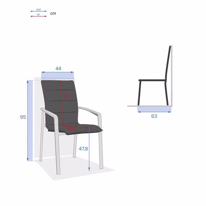 FAUTEUIL DE JARDIN EMPILABLE « DIESE »