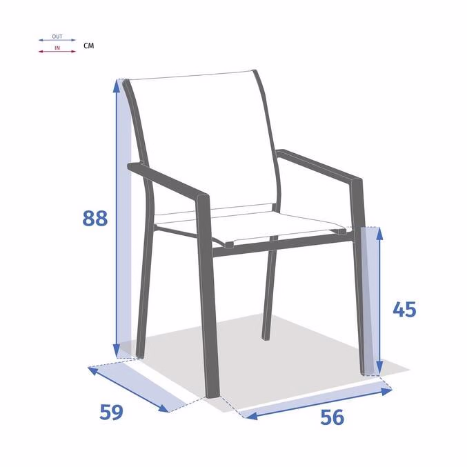 CHAISE EMPILABLE ESSENTIA LIN/ARGILE