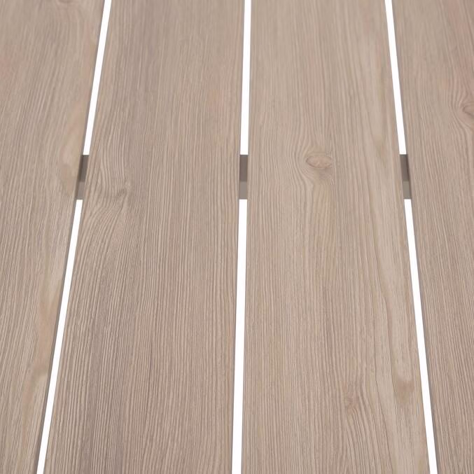 TABLE DE JARDIN EFFET BOIS LIN / ARGILE