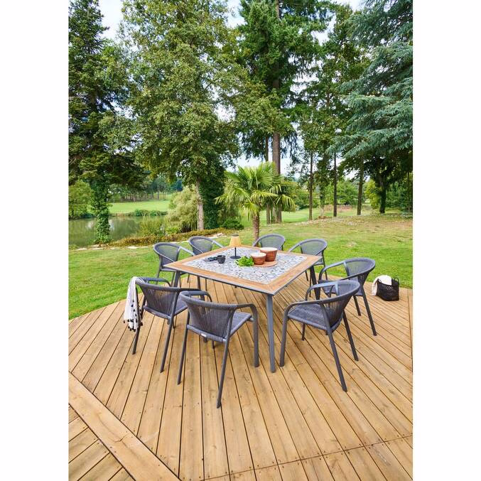 TABLE DE BISTRO LAMBADA CERAMIQUE ET GRAPHITE