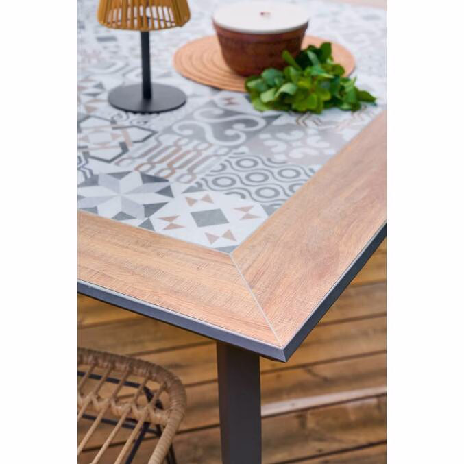 TABLE DE BISTRO LAMBADA CERAMIQUE ET GRAPHITE