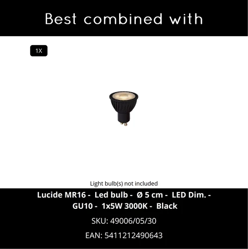 LUCIDE BODI, SPOT PLAFOND NOIR