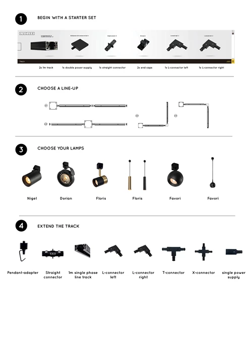 LUCIDE TRACK RAIL APPARENT