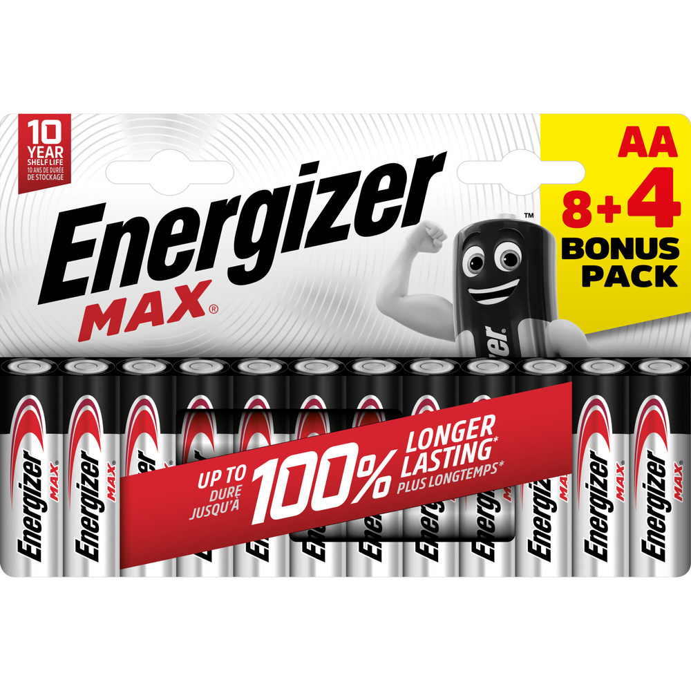 PILE ALCALINE ENERGIZER  MAX AA/LR06/E91 – BP 8+4