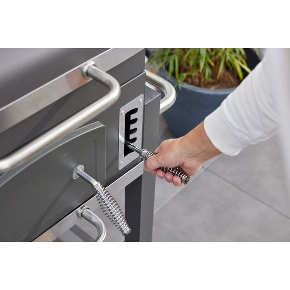 BARBECUE AU CHARBON DE BOIS « OTTAWA « ,  ACIER INOXYDABLE