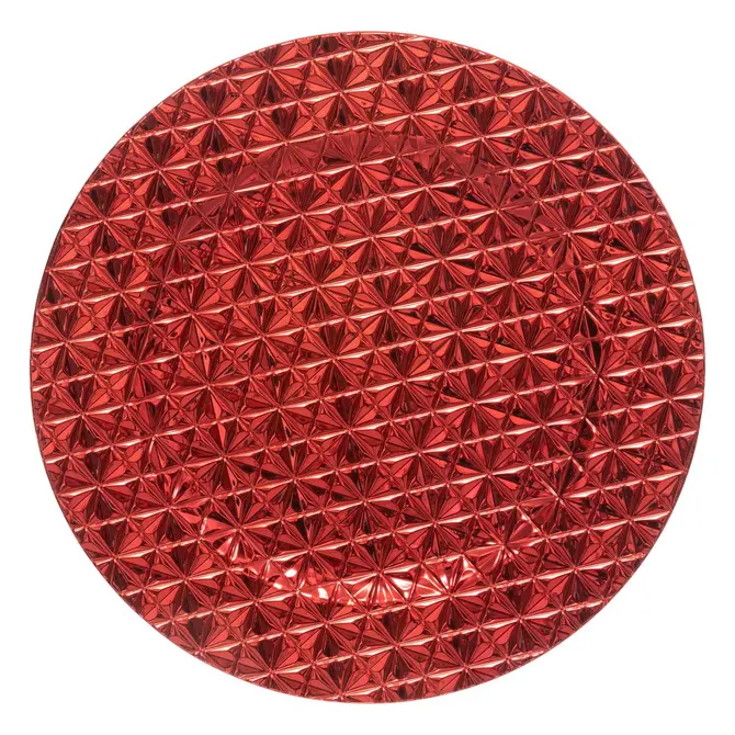 ASSIETTE DE PRESENTATION, GEO, ROUGE