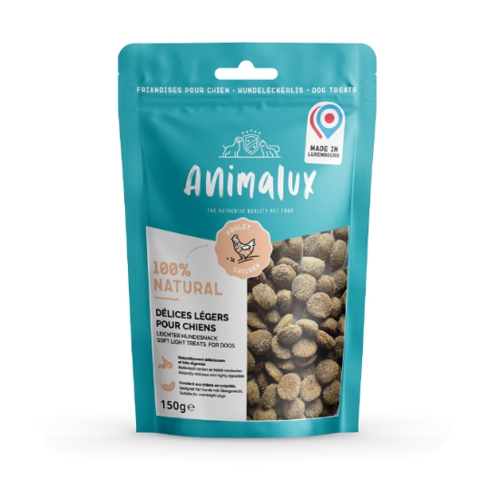 Friandises Délices légers pour chien - Poulet -  150 gr