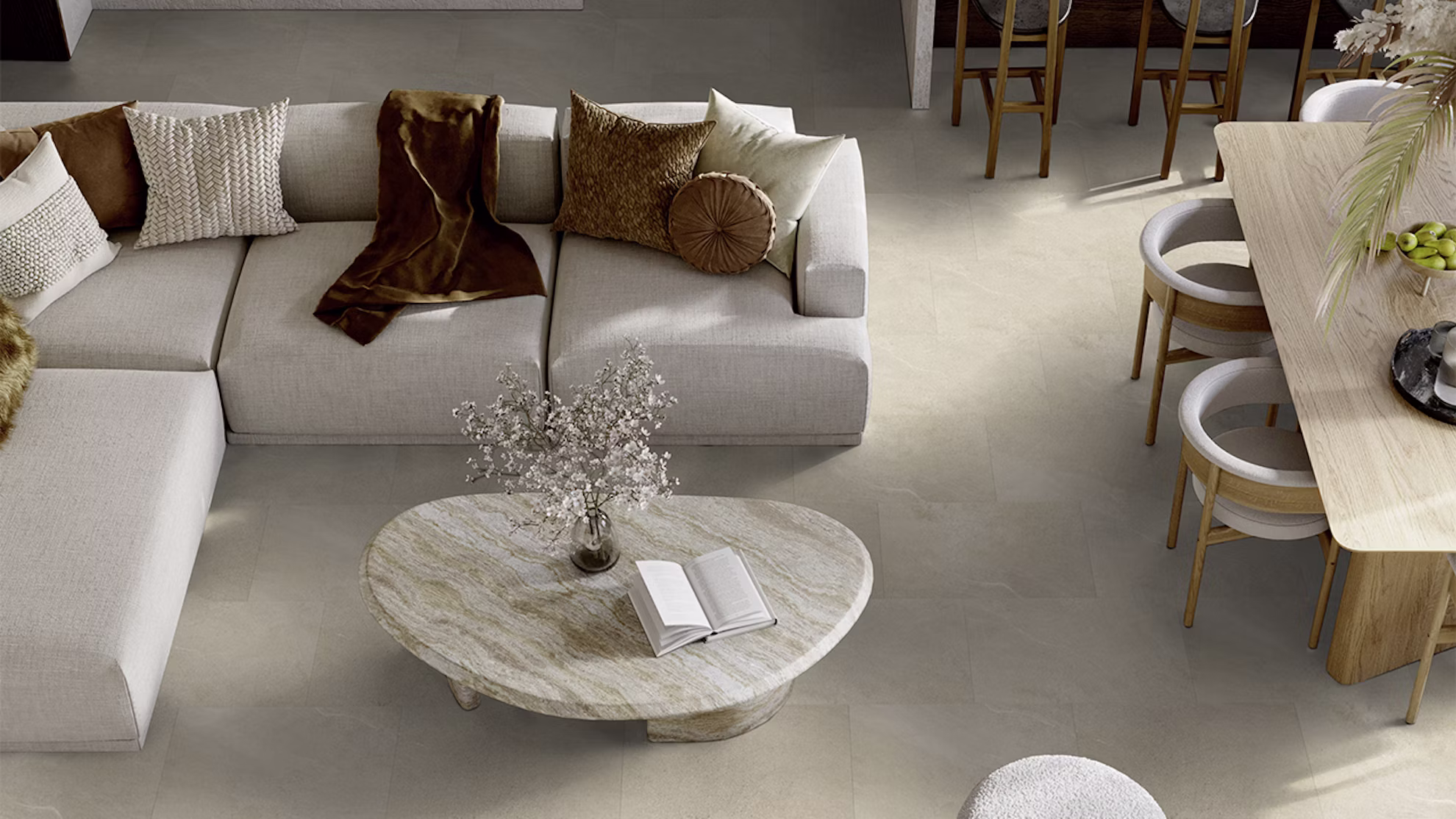 REVÊTEMENT SOL VINYLE, SENSO PREMIUM RIGIDE AC, SANDY STONE