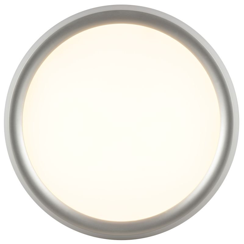 PLAFONNIER LED CARLOZ 30 CM ARGENT/BLANC