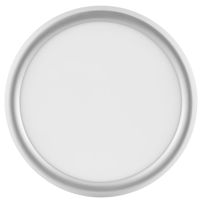 PLAFONNIER LED CARLOZ 30 CM ARGENT/BLANC