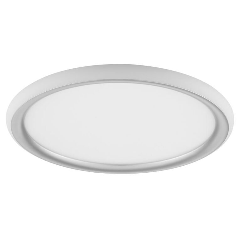 PLAFONNIER LED CARLOZ 30 CM ARGENT/BLANC