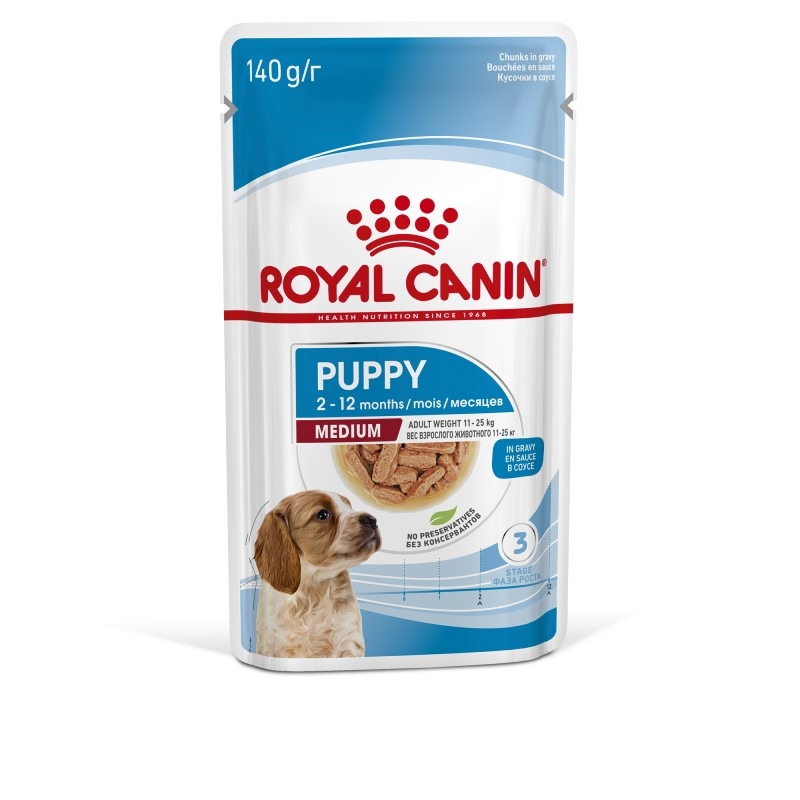 Nourriture pour chiots moyens