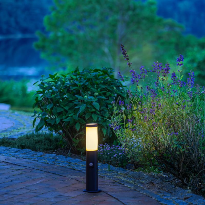 LAMPE SUR PIED EXTÉRIEURE DODY AVEC DETECTEUR DE MOUVEMENT