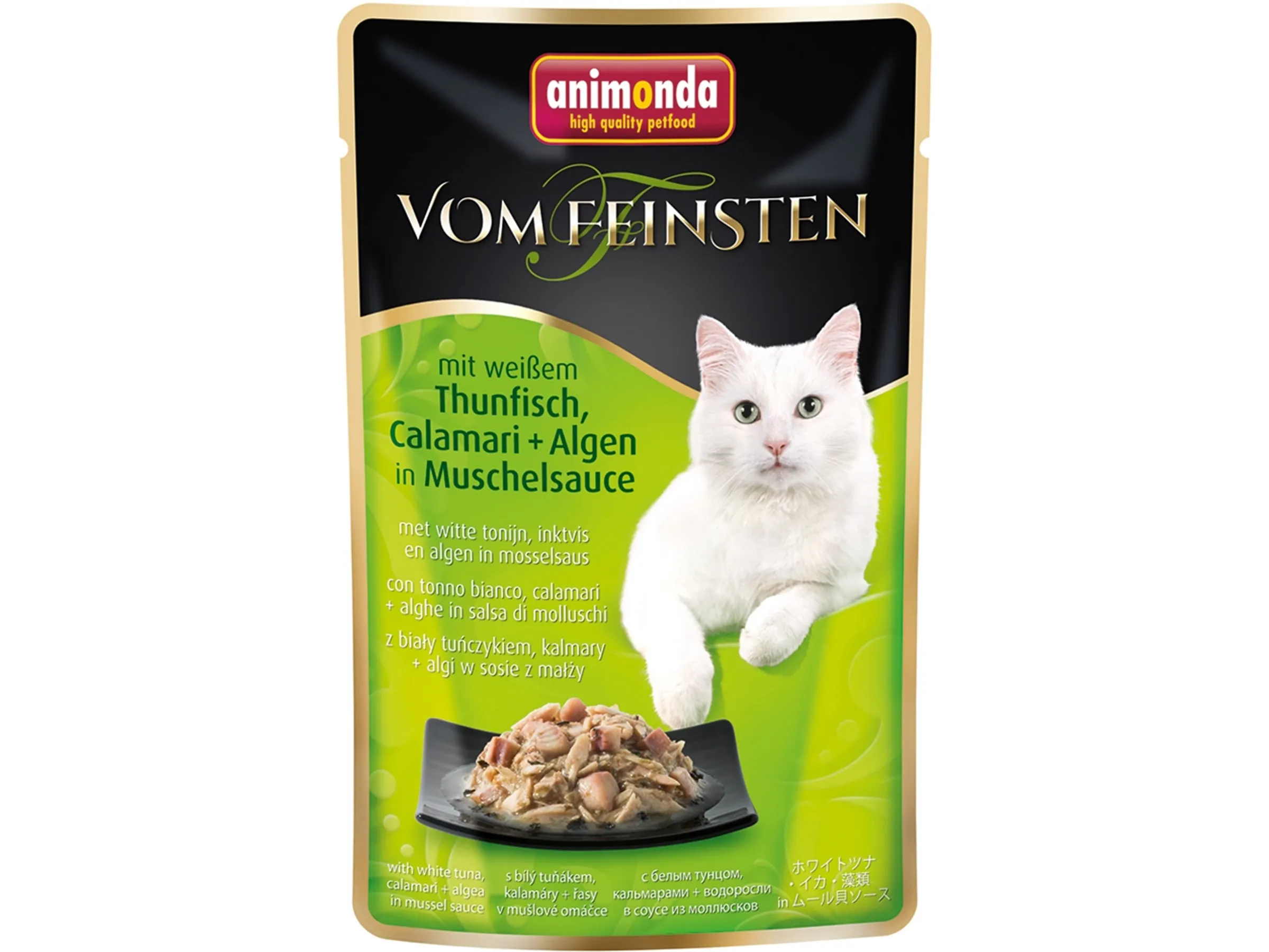Nourriture humide pour chat en sauce thon et calamars 50 g