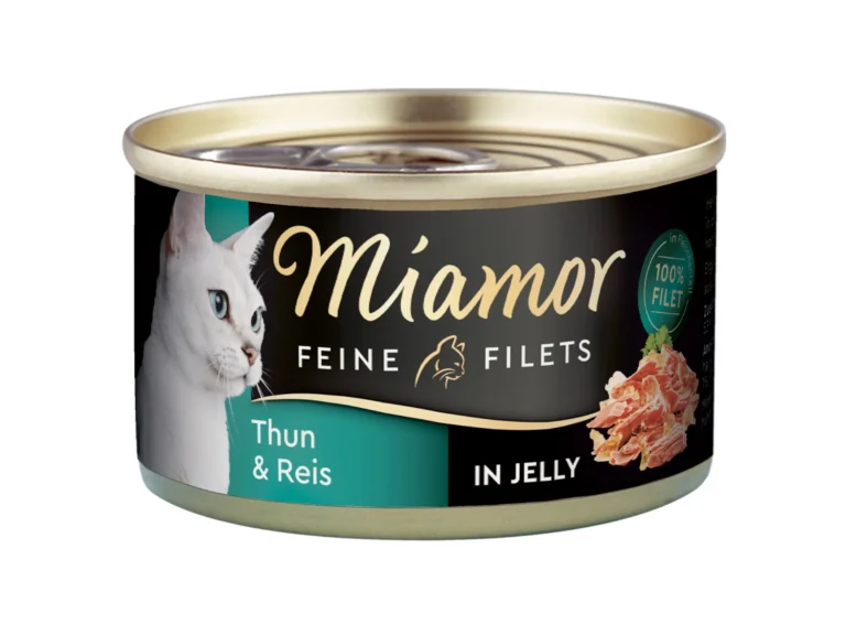 Gelée de filets fins Miamor thon et riz pour chats 100 g