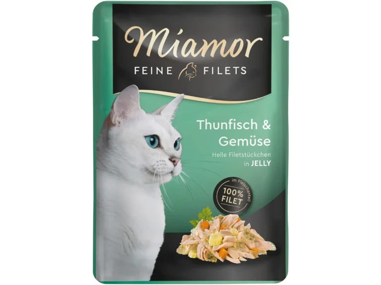 Gelée de filets thon et légumes pour chats Miamor 100 g