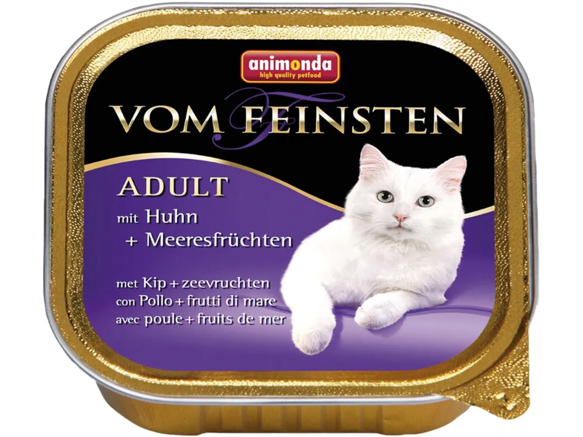 Pâtée pour chats adultes au poulet/fruits de mer 100 g