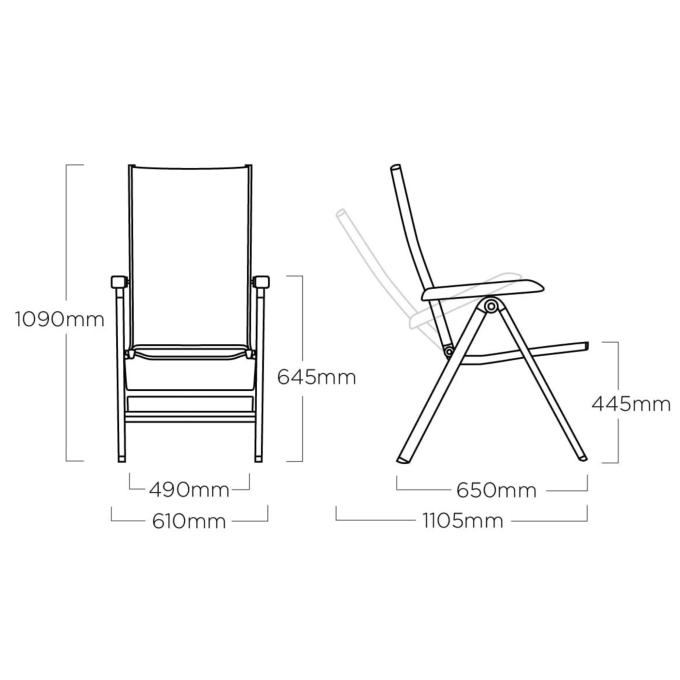 CHAISE PLIANTE MULTI POSITION