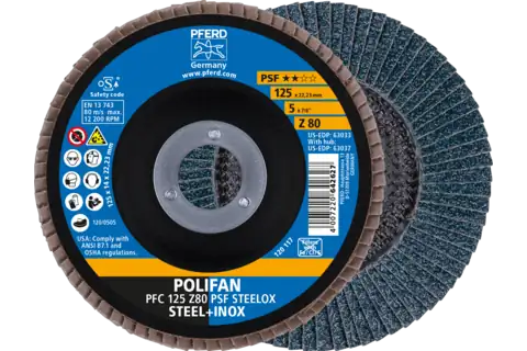 DISQUE A LAMELLES POLIFAN PFC 125 x 22,23 MM