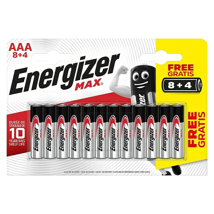 ENERGIZER PILE ALCALINE MAX AAA/LR03/E92 FSB 8+4