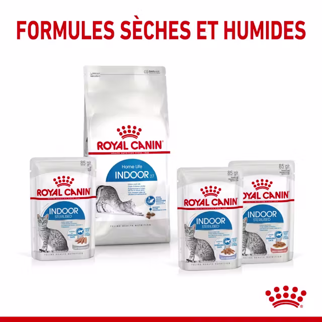 Aliment complet pour chats adultes d’intérieur (morceaux en sauce)