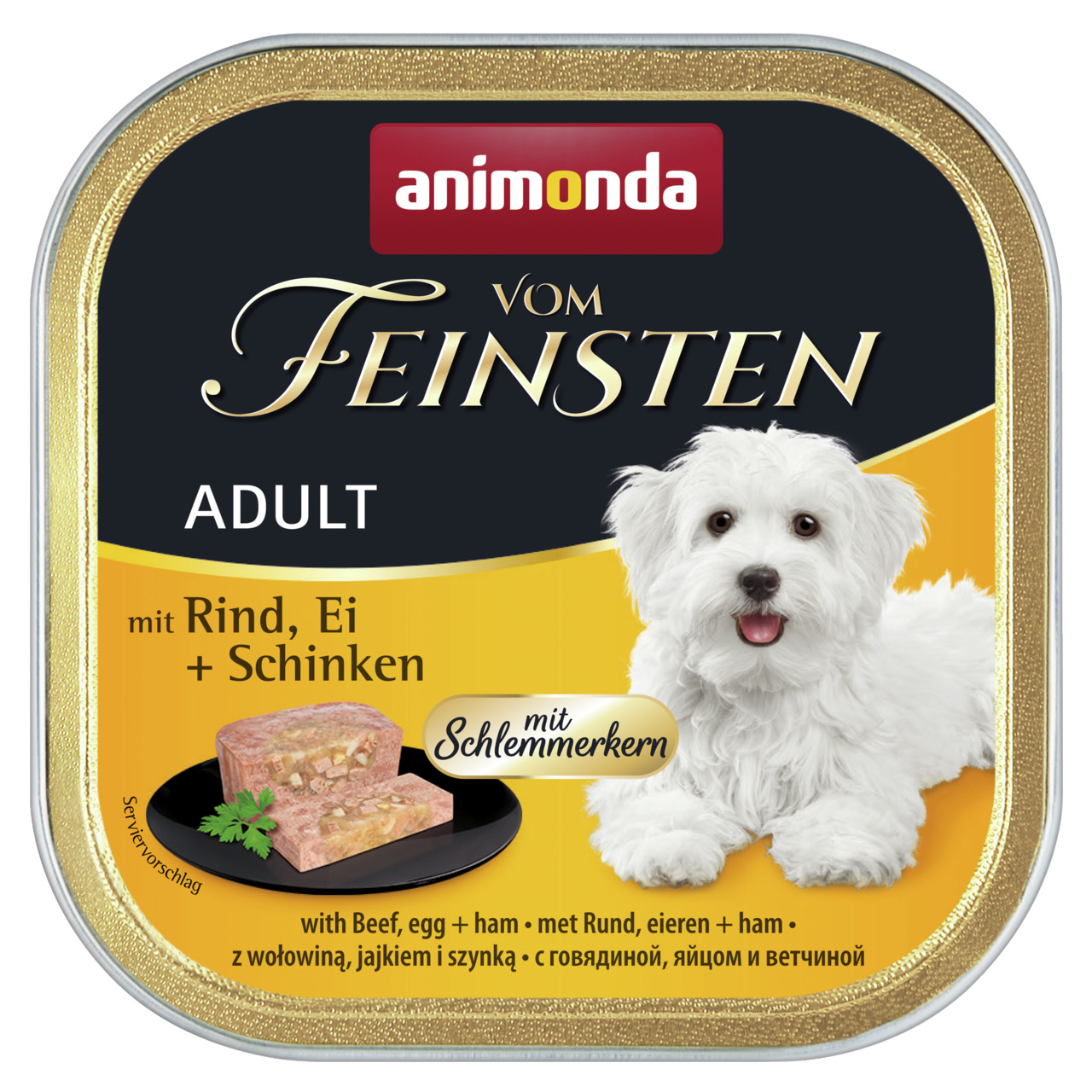 Pâté pour chiens au bœuf, œuf et jambon Miamor 150g