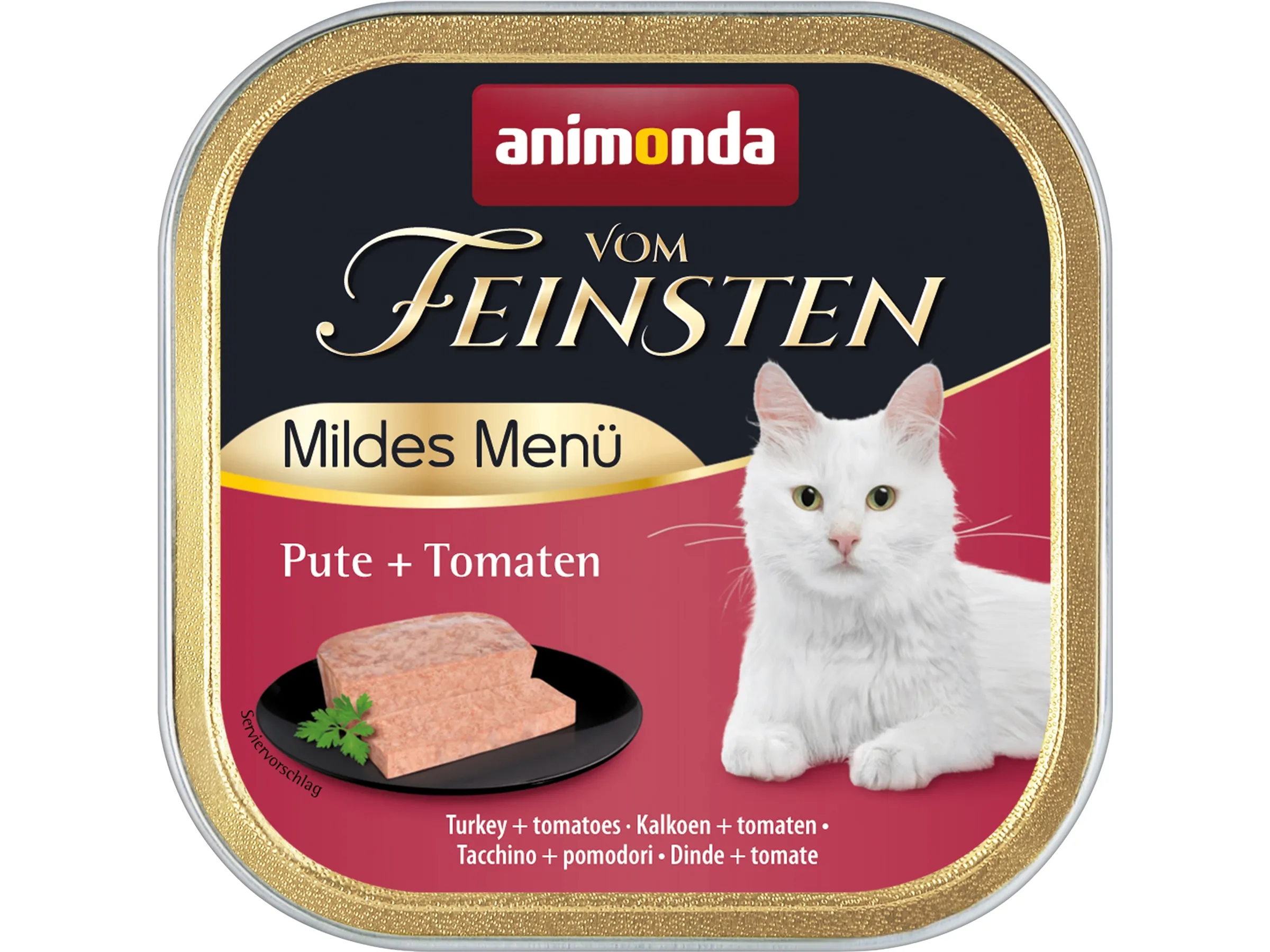 Pâtée pour chats adultes avec dinde et tomate 100 g