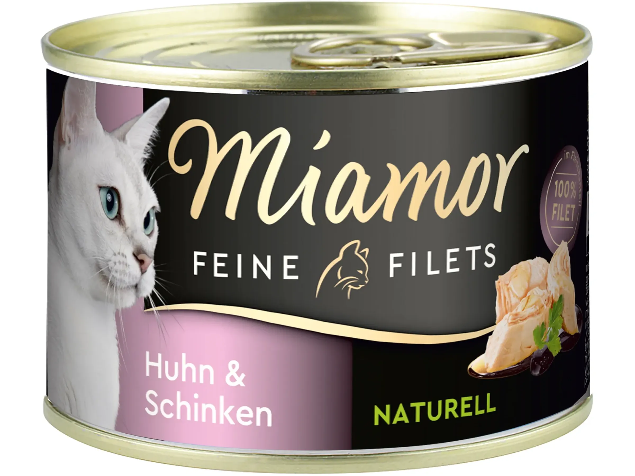 Filets fins pour chats au poulet naturel et jambon Miamor 156 g