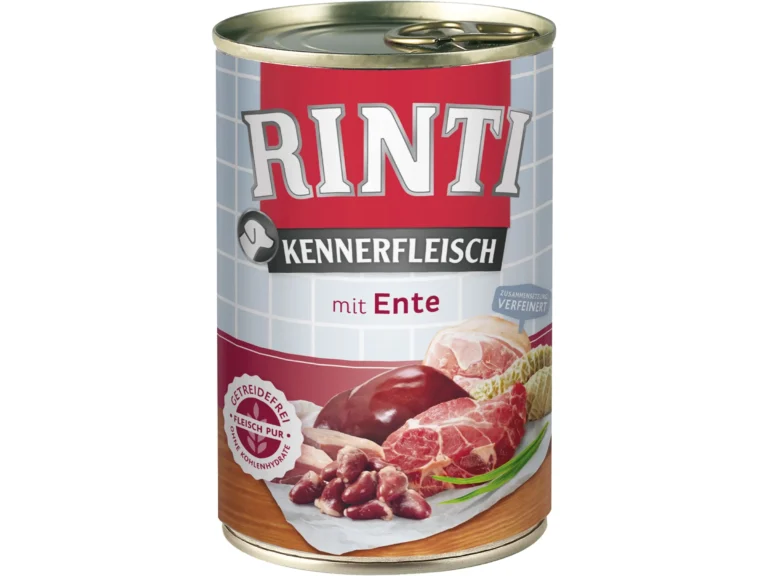 RINTI Kennerfleisch Canard – Nourriture humide pour chiens 400 g