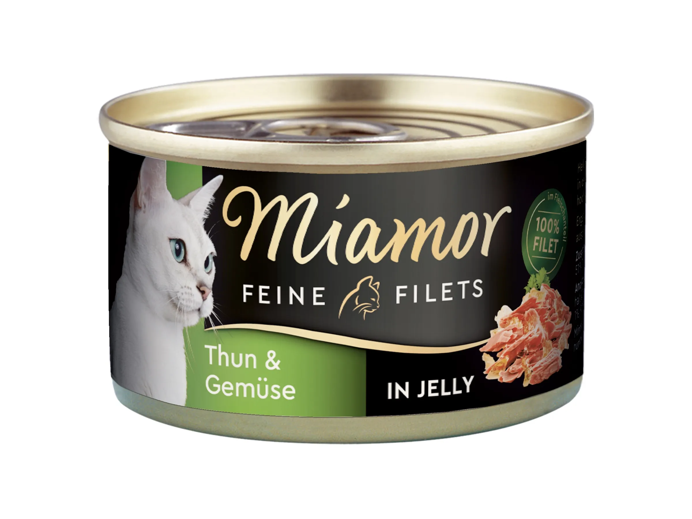 Filets fins en gelée de thon et légumes pour chats Miamor 100 g
