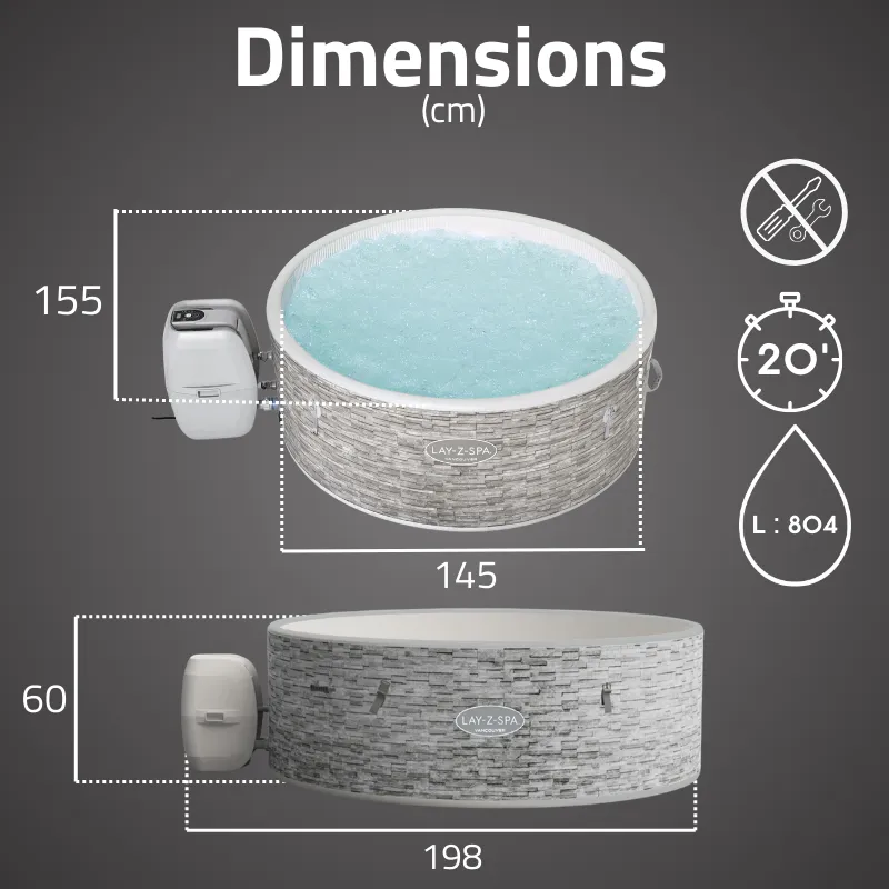 Spa gonflable rond Lay-Z-Spa Vancouver AirJet Plus