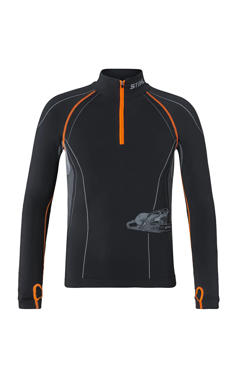T-shirt, manches longues, ADVANCE, taille S, noir