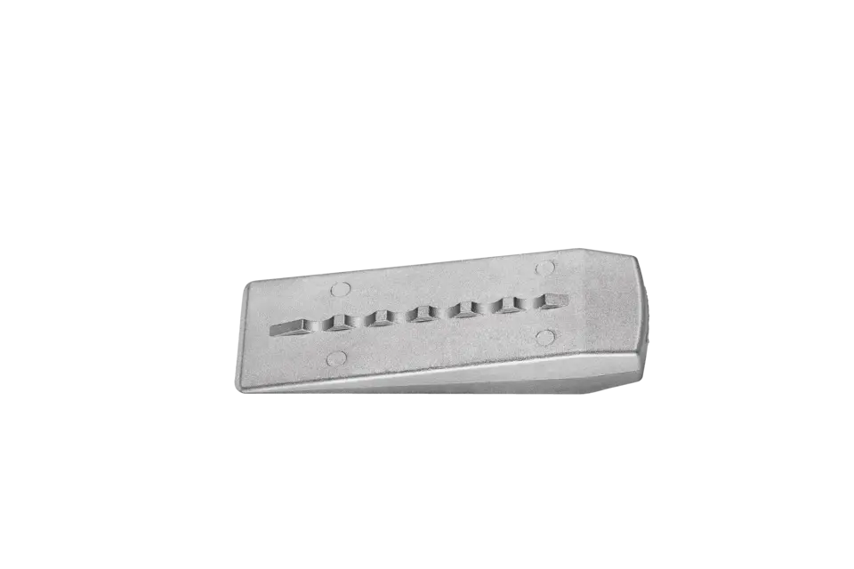 Coin d’abattage, aluminium, 12 x 4 cm
