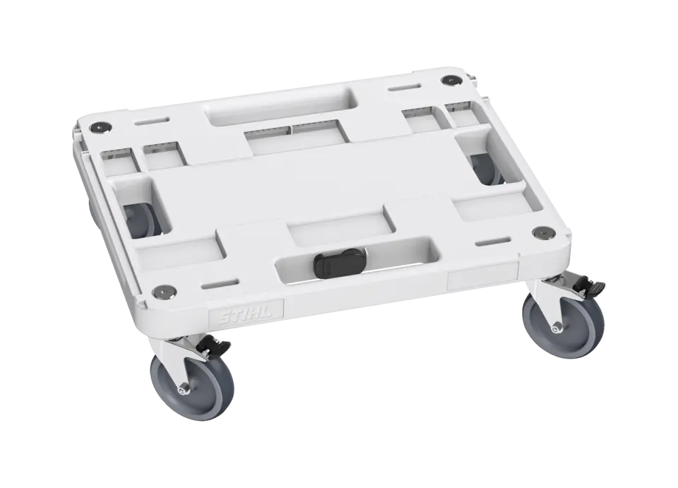 Planche à roulettes, pour boîtes de rangement pour batteries