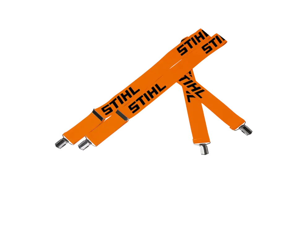 Bretelles, 130 cm, orange, avec clips en métal