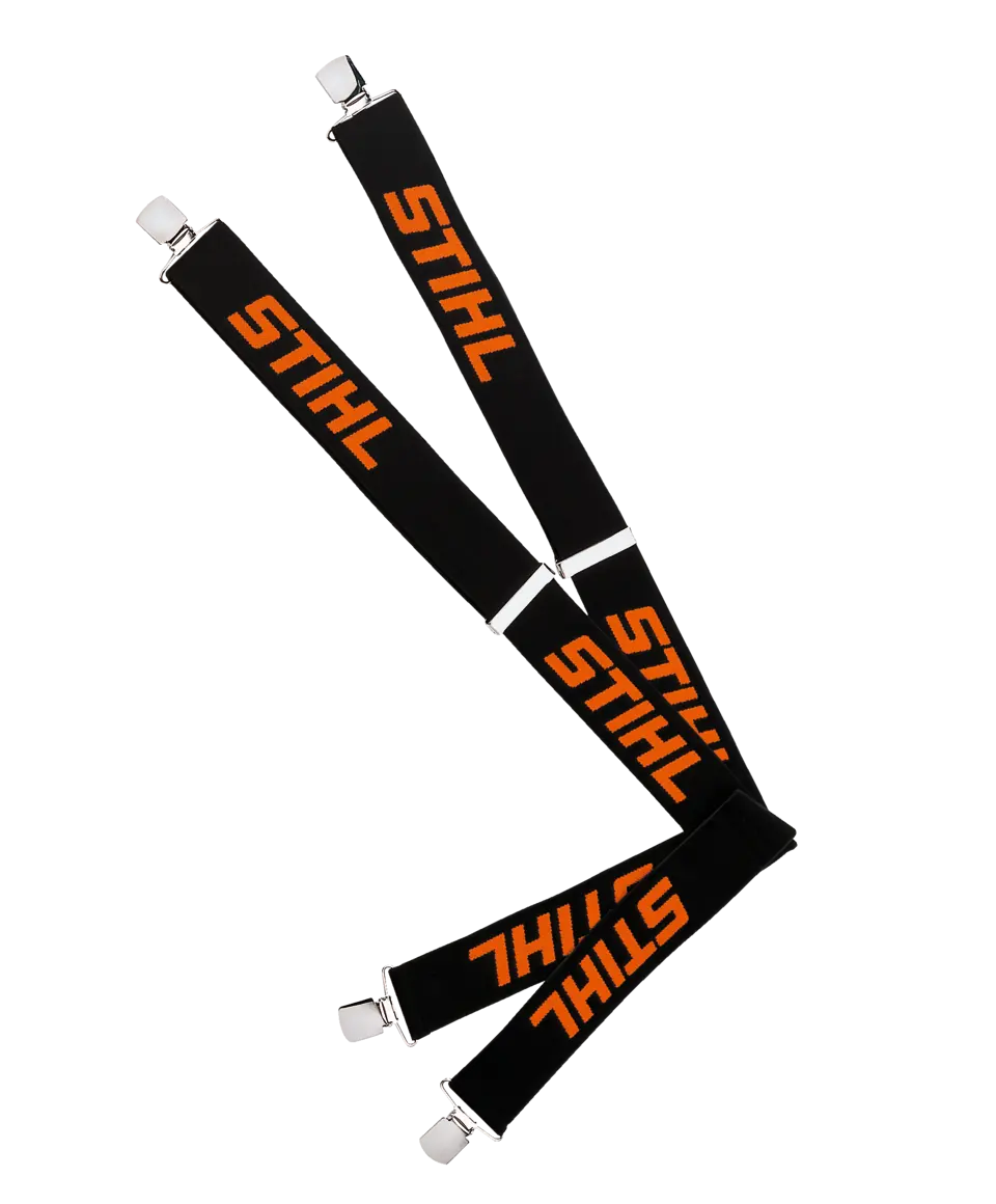 Bretelles, 130 cm, noir/orange, 110 cm, avec clips en métal