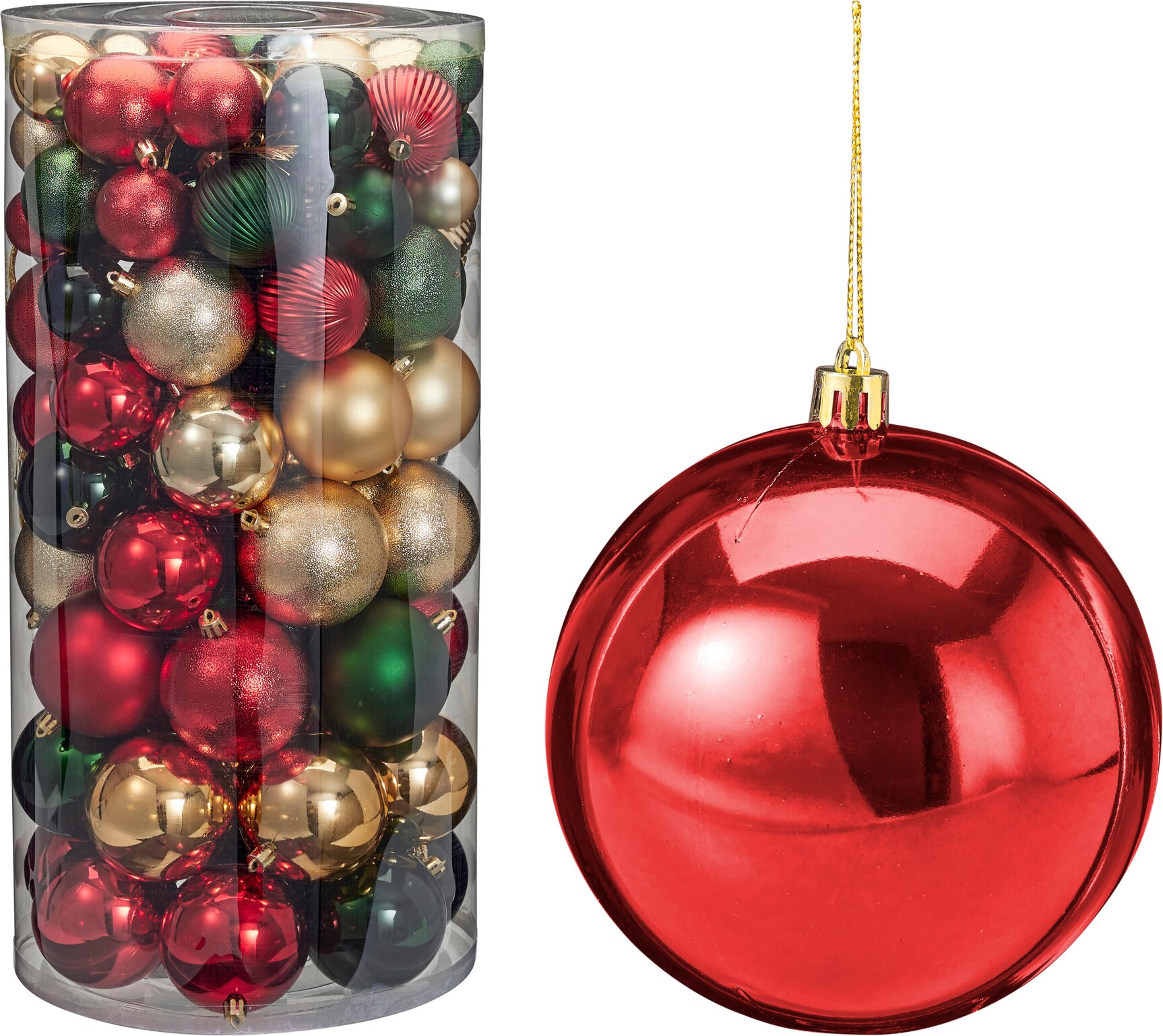 Lot de 100 boules de Noël traditionnelles Home & Styling  "CAR104120"