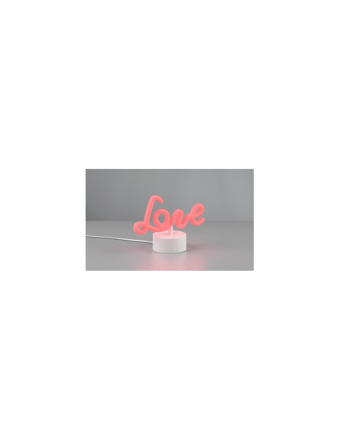 Lampe de table néon rouge « Love » avec LED